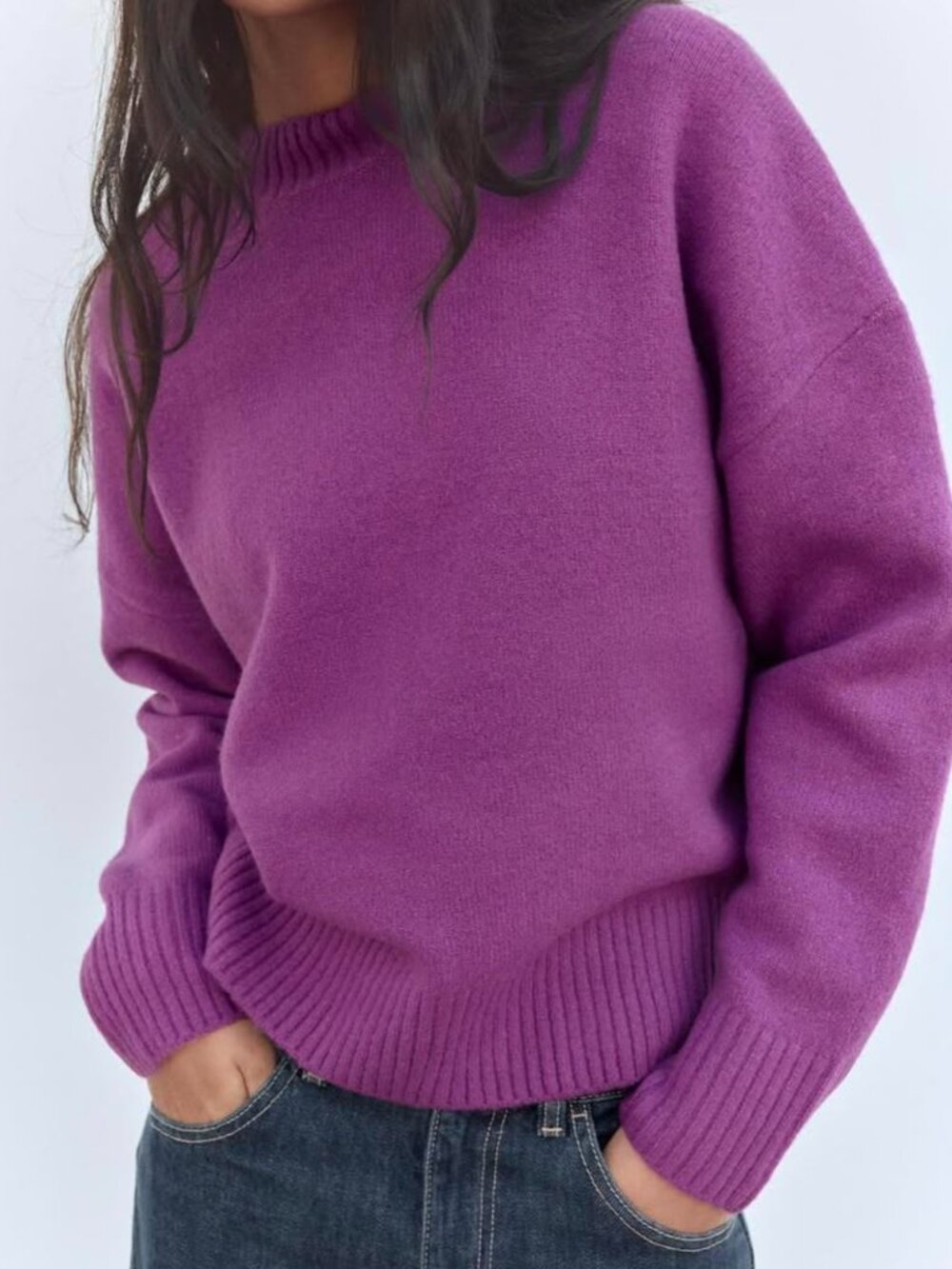 Zara Soft Knit Crewneck Sweater